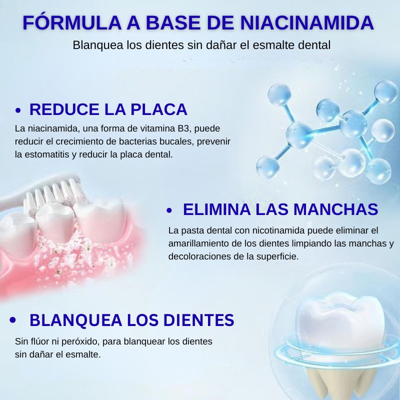 🦷 Pasta dental blanqueadora con niacinamida – ¡Para unos dientes más sanos y más blancos!