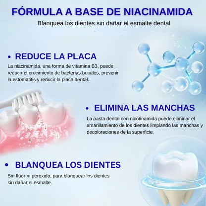🦷 Pasta dental blanqueadora con niacinamida – ¡Para unos dientes más sanos y más blancos!